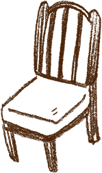 手書き風イラストの椅子